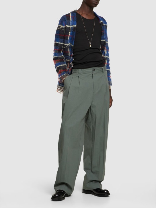 Maison Margiela: Pantalones chino con pierna ancha - Salvia - men_1 | Luisa Via Roma