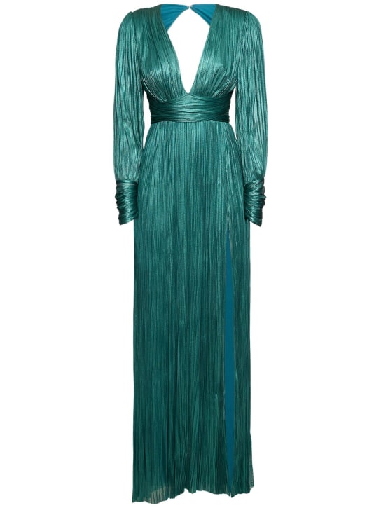Maria Lucia Hohan: Langes Kleid aus Seidentüll „Smaranda“ - Grün - women_0 | Luisa Via Roma