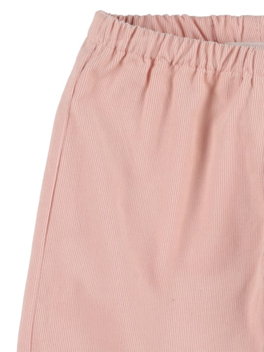 Bonpoint: Dandy cotton pants - Pink - kids-girls_1 | Luisa Via Roma