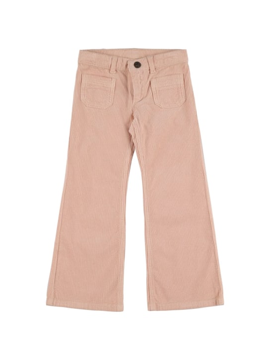 Bonpoint: Junon stretch cotton pants - Pembe - kids-girls_0 | Luisa Via Roma