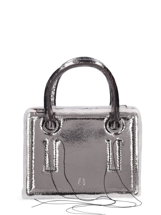 Dentro: Bolso de mano mini Otto con asa - Cracked Silver - women_0 | Luisa Via Roma