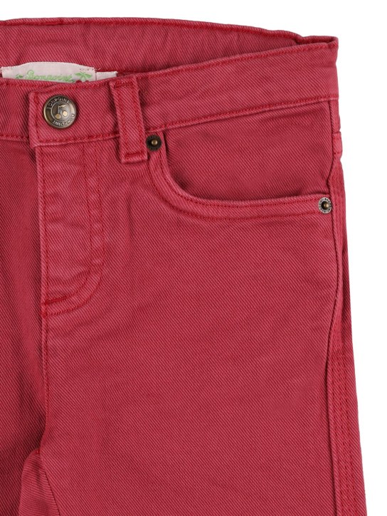 Bonpoint: Pantalones de algodón stretch - Rosa Oscuro - kids-girls_1 | Luisa Via Roma