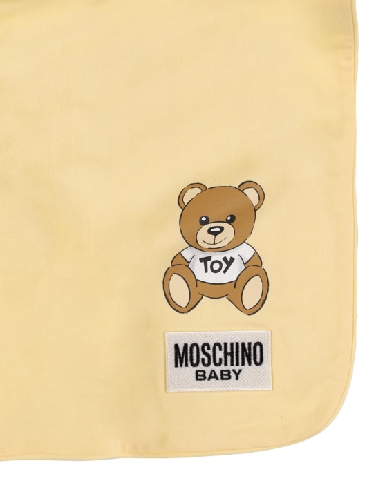 Moschino: Couverture en coton imprimé - kids-boys_1 | Luisa Via Roma