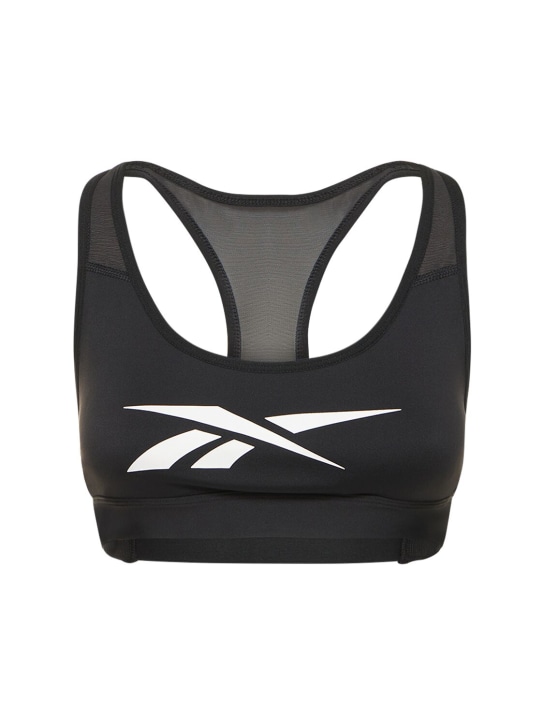 Reebok Classics: Lux stretch tech sports bra - Black - women_0 | Luisa Via Roma