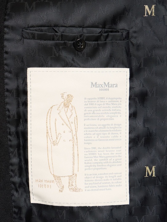 Max Mara: Madame double breasted wool long coat - women_6 | Luisa Via Roma