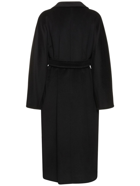 Max Mara: Madame double breasted wool long coat - women_5 | Luisa Via Roma