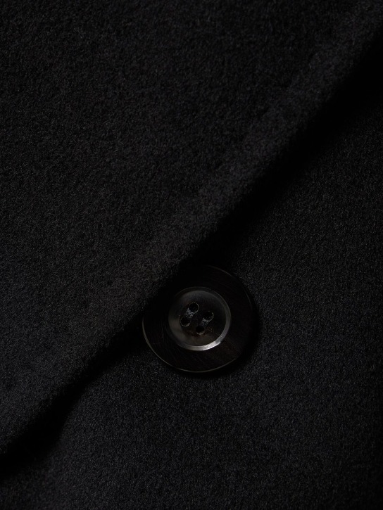 Max Mara: Madame double breasted wool long coat - women_4 | Luisa Via Roma