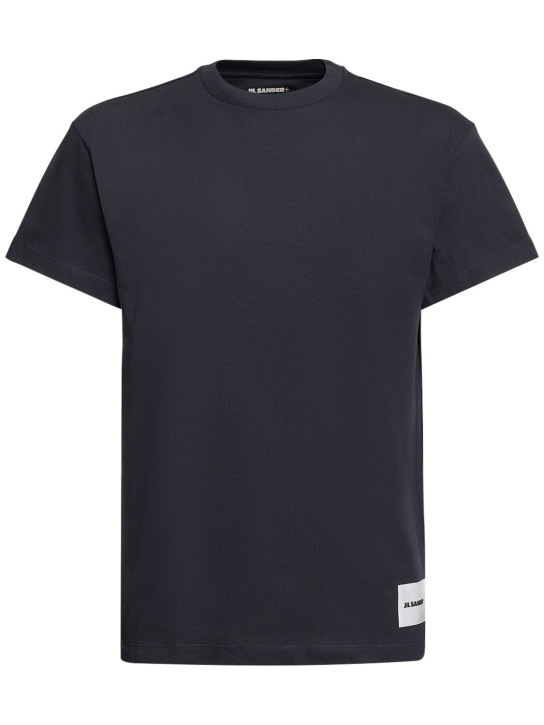 Jil Sander: Set: 3 T-Shirts aus Lyocell und Baumwolle - Bunt - men_0 | Luisa Via Roma