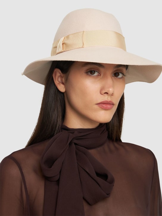 Borsalino: Claudette brushed felt hat - Ceylon - women_1 | Luisa Via Roma