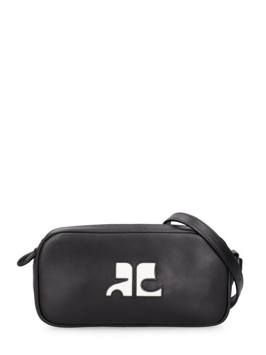 Courreges: AC leather shoulder bag - Black - women_0 | Luisa Via Roma