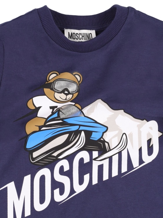 Moschino: Bedrucktes T-Shirt aus Baumwolljersey - kids-boys_1 | Luisa Via Roma