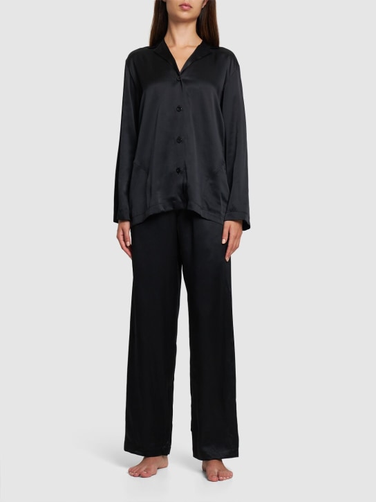 Silk satin pajama shirt & pants - La Perla - Women | Luisaviaroma