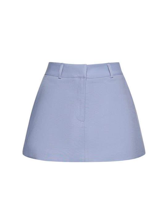 The Frankie Shop: Isle linen blend mini skirt - Açık Mavi - women_0 | Luisa Via Roma