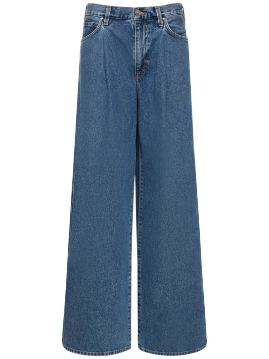 Goldsign: Jeans larghi The Atticus in cotone - Blu - women_0 | Luisa Via Roma