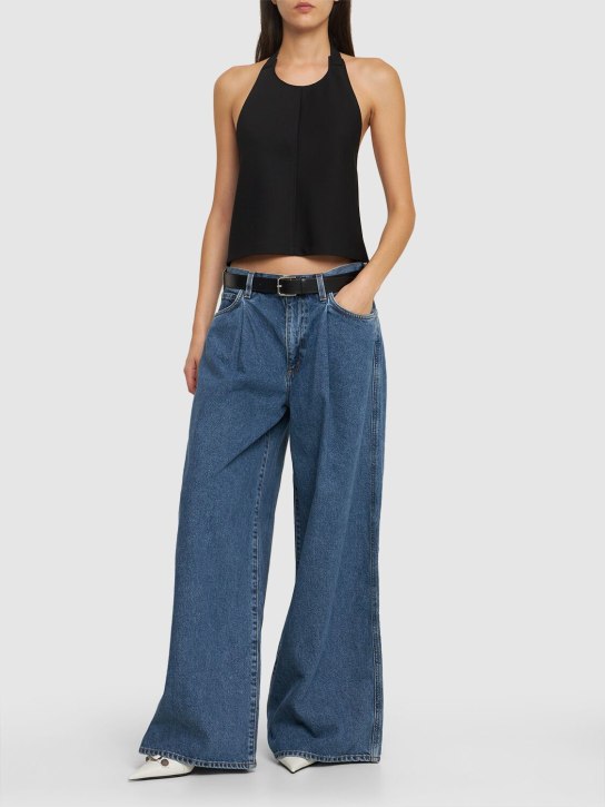 Goldsign: Jeans larghi The Atticus in cotone - Blu - women_1 | Luisa Via Roma