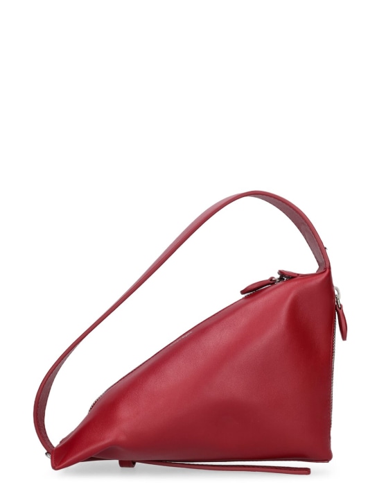 Courreges: The One leather shoulder bag - Groseille Fonce - women_0 | Luisa Via Roma