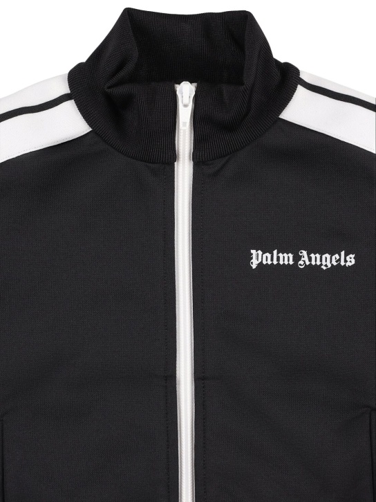 Palm Angels: Veste de survêtement en coton mélangé à logo - kids-girls_1 | Luisa Via Roma