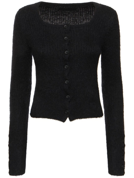 Jacquemus: La Maille Piccinni wool blend cardigan - Black - women_0 | Luisa Via Roma