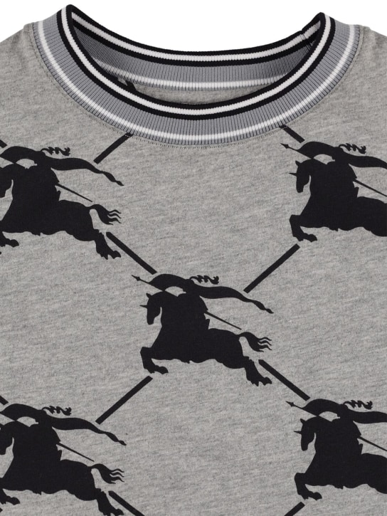 Burberry: T-Shirt aus Baumwolle mit Logo - Grau - kids-boys_1 | Luisa Via Roma