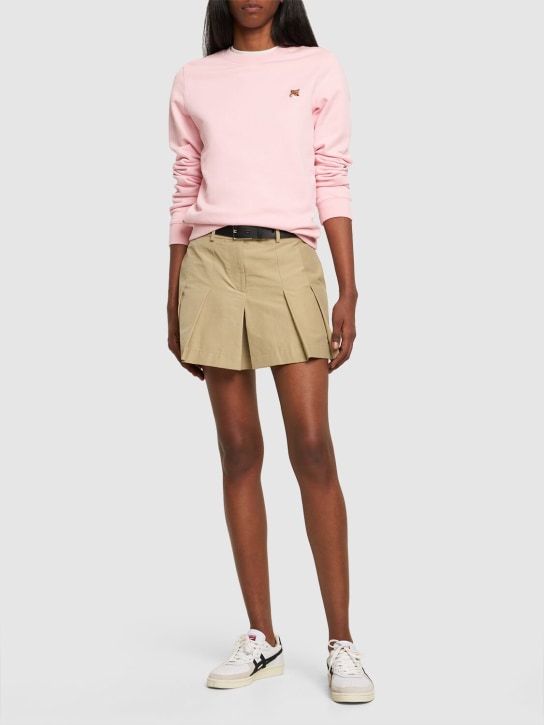 Maison Kitsuné: Fox head patch regular sweatshirt - Light Pink - women_1 | Luisa Via Roma