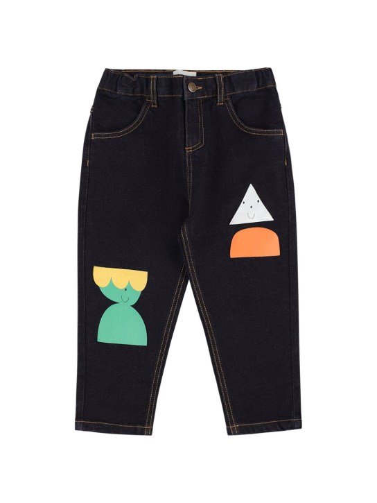 Bobo Choses: Printed stretch cotton blend jeans - kids-boys_0 | Luisa Via Roma