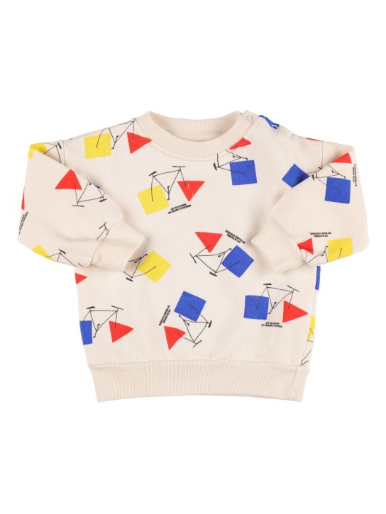 Bobo Choses: All over print organic cotton sweatshirt - kids-girls_0 | Luisa Via Roma
