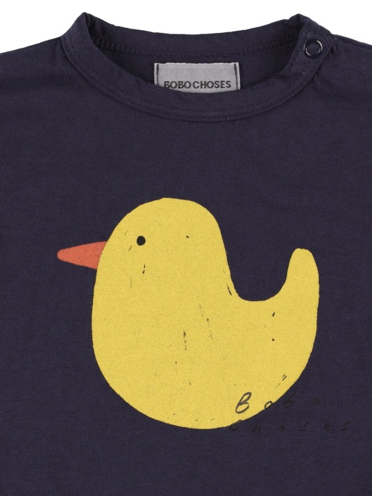 Bobo Choses: T-shirt en coton biologique imprimé - kids-girls_1 | Luisa Via Roma