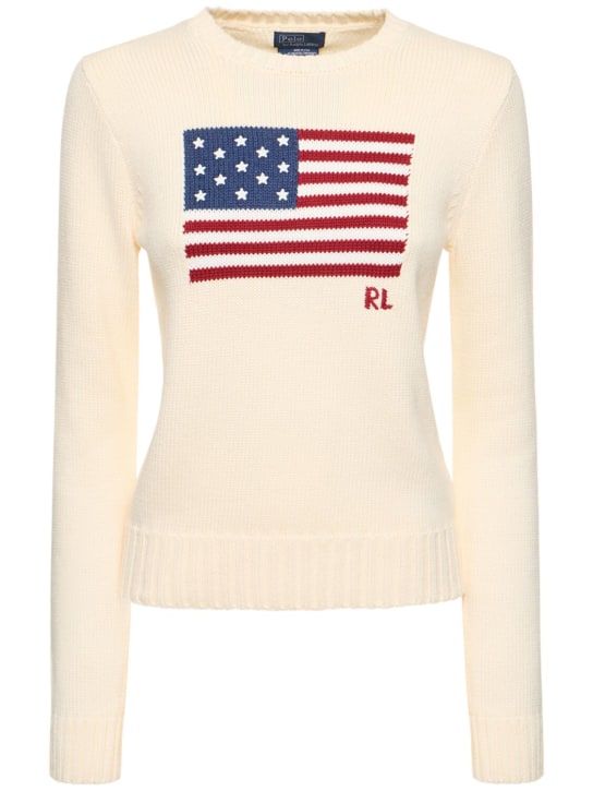 Polo Ralph Lauren: Maglia Flag in cotone - women_0 | Luisa Via Roma