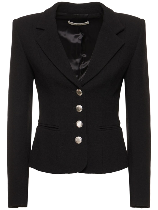 Alessandra Rich: Tweed bouclé jacket - Black - women_0 | Luisa Via Roma