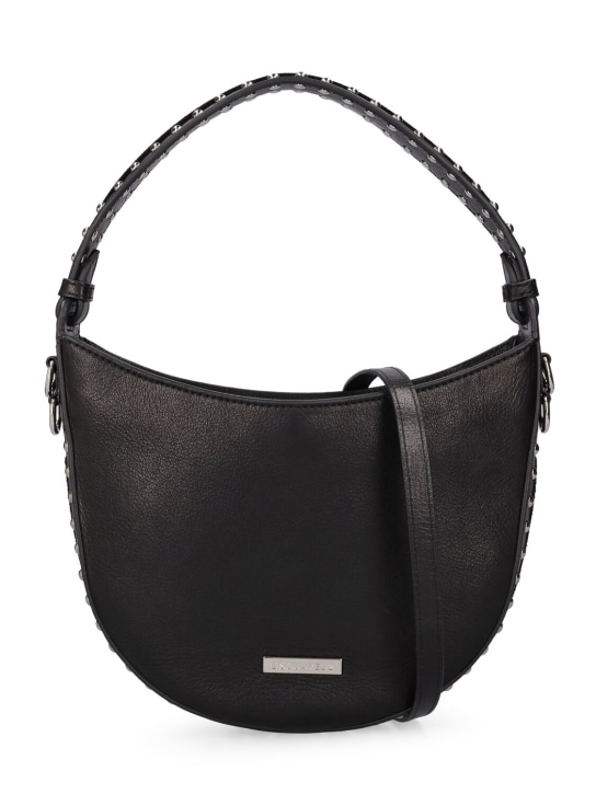 Bum Bag Black With a Wide Strap Leather Shoulder Bags With a 