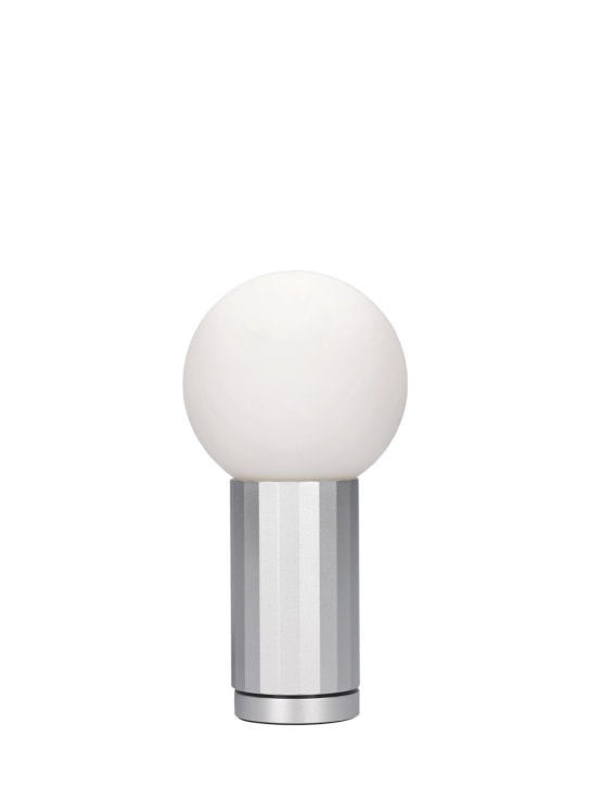HAY: Turn On aluminum table lamp - Gümüş - ecraft_0 | Luisa Via Roma