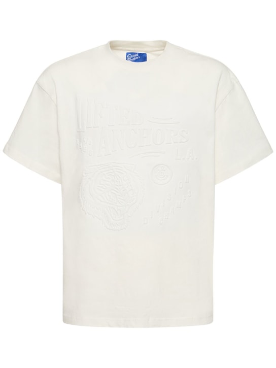 Lifted Anchors: Camiseta Mascot de algodón estampado en relieve - men_0 | Luisa Via Roma