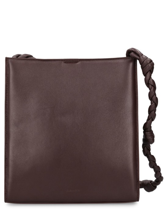 Jil Sander: Medium Tangle padded shoulder bag - Dark Earth - women_0 | Luisa Via Roma
