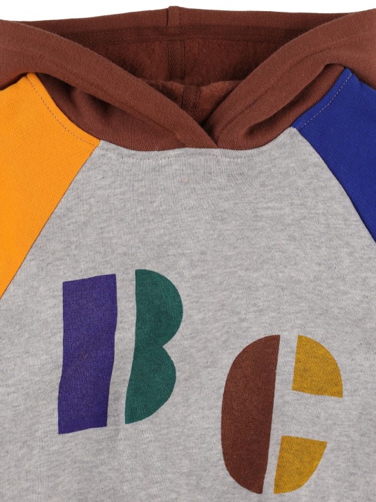 Bobo Choses: Sudadera de algodón color block con capucha - kids-girls_1 | Luisa Via Roma