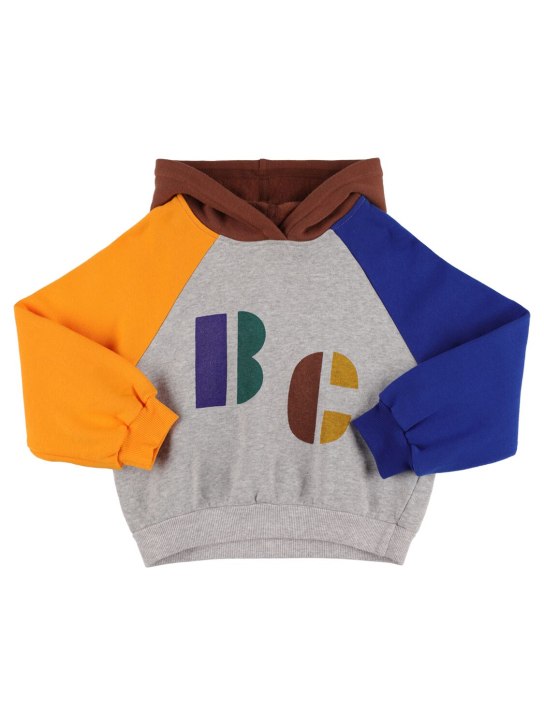 Bobo Choses: Color block organic cotton blend hoodie - kids-girls_0 | Luisa Via Roma