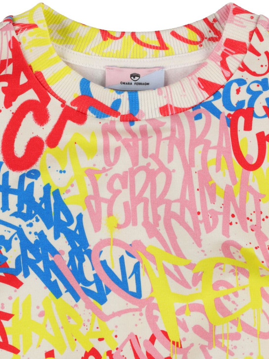 Chiara Ferragni: Printed cotton blend sweatshirt - Bunt - kids-girls_1 | Luisa Via Roma