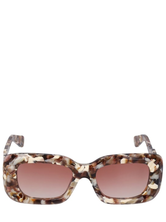 Chloé: Gayia squared bio-acetate sunglasses - Havana/Orange - women_0 | Luisa Via Roma