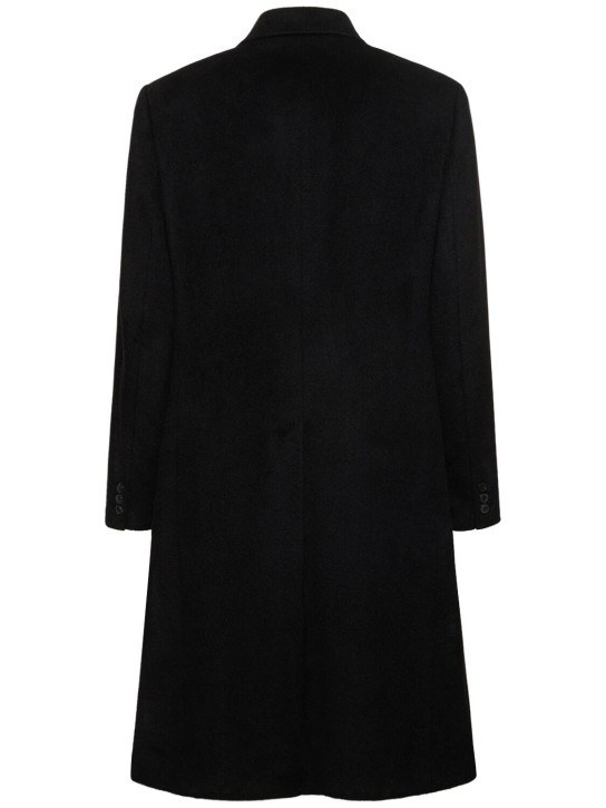 Our Legacy: Hairy mohair blend double breasted coat - men_4 | Luisa Via Roma