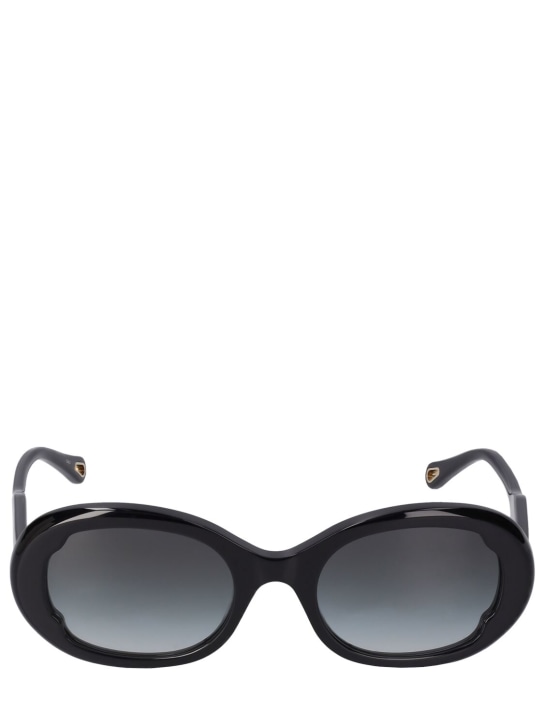 Chloé: Honoré round bio-acetate sunglasses - women_0 | Luisa Via Roma