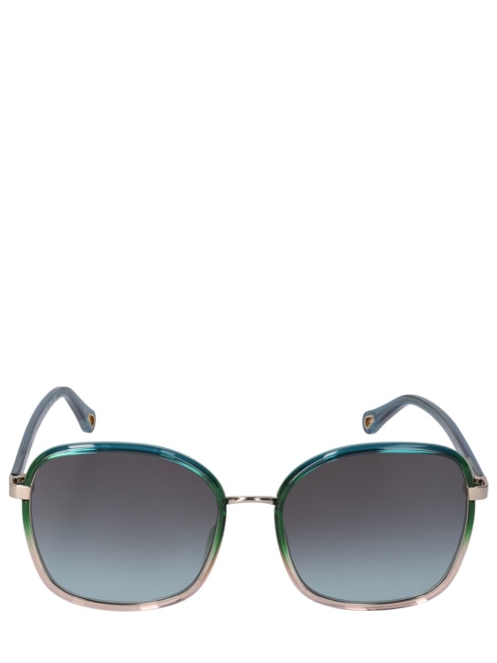Chloé: Franky squared bio acetate sunglasses - women_0 | Luisa Via Roma