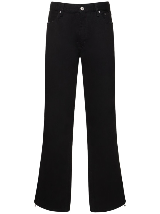 Gauchere: コットンデニムストレートジーンズ - ブラック - women_0 | Luisa Via Roma