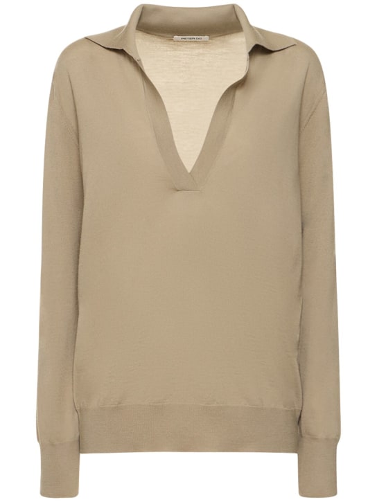 Ultra fine wool knit polo sweater - Peter Do - Women | Luisaviaroma