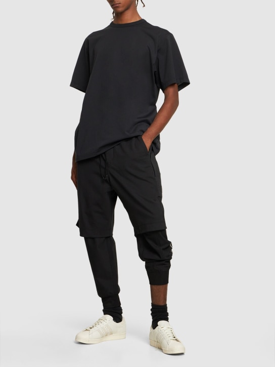 Y-3: Premium棉质短袖T恤 - 黑色 - men_1 | Luisa Via Roma