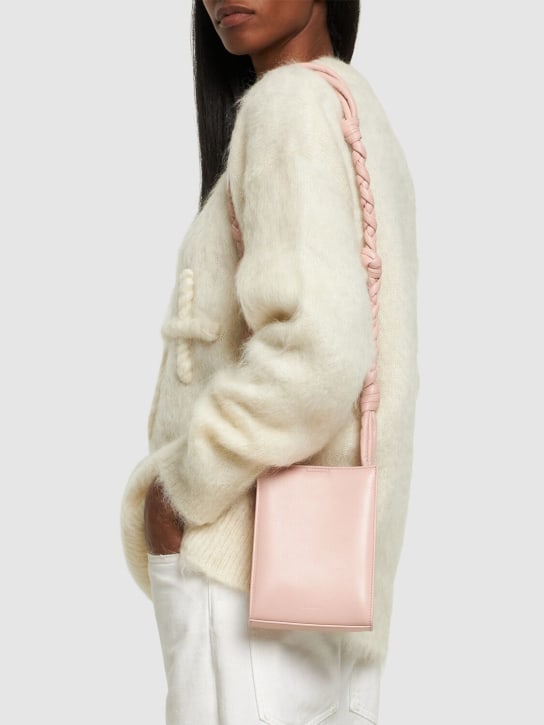 Jil Sander: Small Tangle padded shoulder bag - Sepia Rose - women_1 | Luisa Via Roma