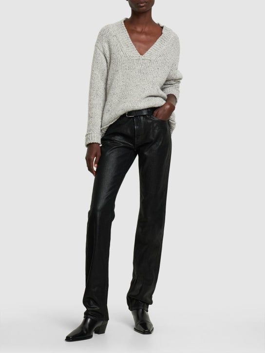 Ralph Lauren Collection: Low waist denim straight jeans - Black - women_1 | Luisa Via Roma