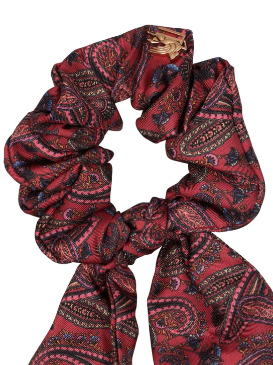 Etro: Chouchou avec nœud en soie - Multi/Rouge - women_1 | Luisa Via Roma