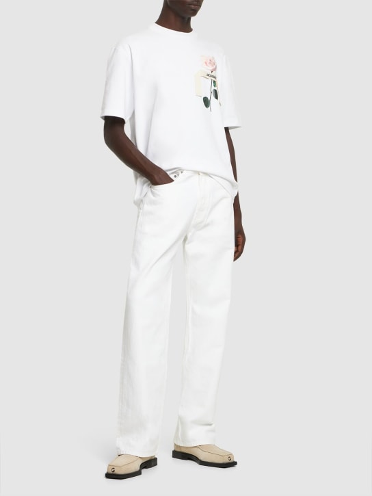 Jacquemus: Le De-Nimes Suno cotton jeans - White - men_1 | Luisa Via Roma