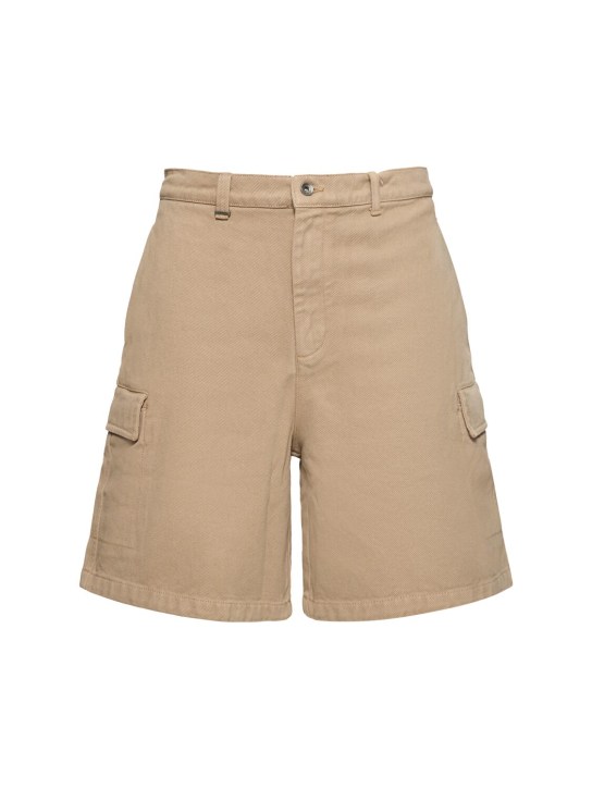FLÂNEUR: Cotton cargo shorts - Kahverengi - men_0 | Luisa Via Roma