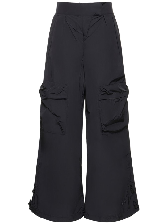 Nike: Wide tech cargo pants - Black/Black/Bla - women_0 | Luisa Via Roma