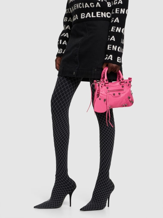 Balenciaga: Small Neo Cagole leather shoulder bag - Bright Pink - women_1 | Luisa Via Roma